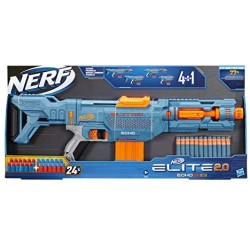 Hasbro Nerf-Nerf Elite 2.0-Echo CS-10 (blaster con caricatore a clip da 10 24 dardi inclusi) Giocattolo per bambini da 8 anni in