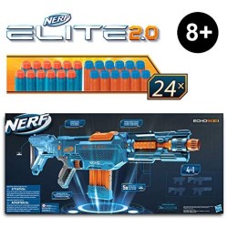 Hasbro Nerf-Nerf Elite 2.0-Echo CS-10 (blaster con caricatore a clip da 10 24 dardi inclusi) Giocattolo per bambini da 8 anni in