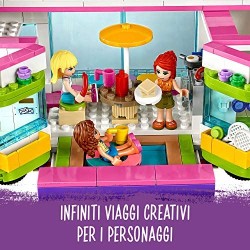 LEGO - Friends Il Bus dell Amicizia Set di Costruzioni con le Mini-Doll di Olivia, Mia e Stephanie, con Tanti Dettagli per Diver