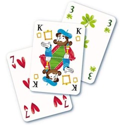 Clementoni- Carte da Gioco-Burraco Junior-Made in Italy-Giochi per Tutta la Famiglia (Versione in Italiano), 7 Anni+, 16291