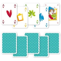 Clementoni- Carte da Gioco-Burraco Junior-Made in Italy-Giochi per Tutta la Famiglia (Versione in Italiano), 7 Anni+, 16291