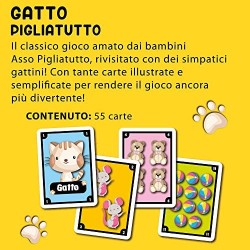 Lisciani Giochi - Ludoteca Le Carte dei Bambini Gatto Piglia Tutto Gioco di societ&agrave;, Multicolore, 85774