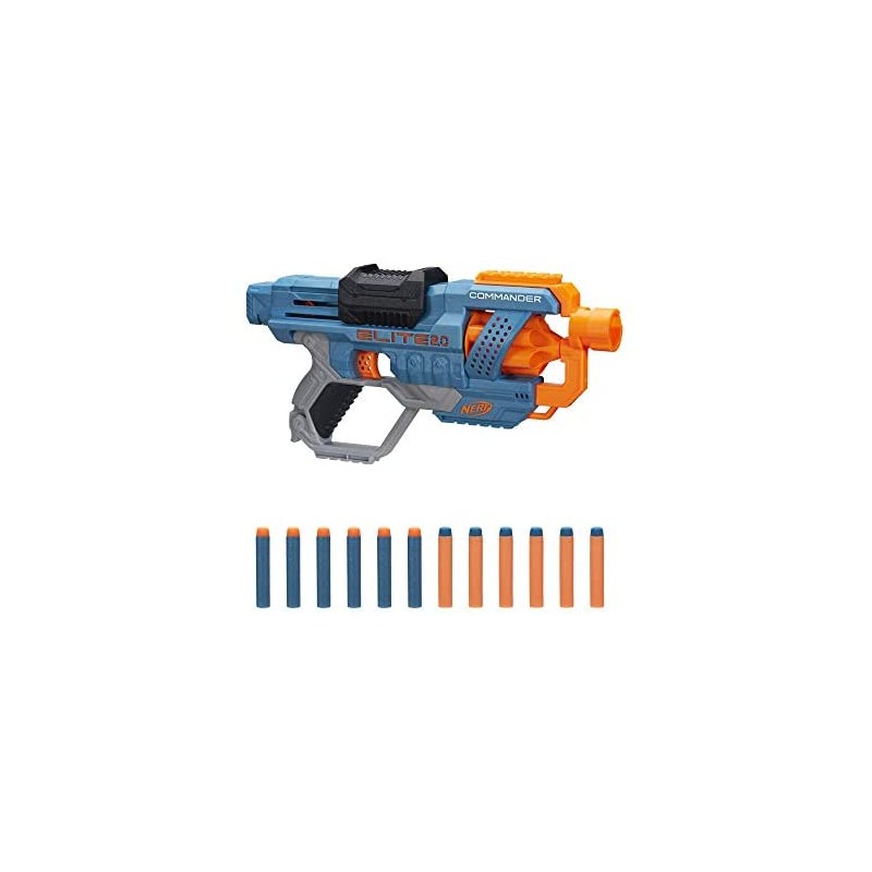 Hasbro Nerf-Nerf Elite 2.0-Commander RD-6 (Blaster con Tamburo Rotante e 12 Dardi Inclusi), Giocattolo per Bambini da 8 Anni in 