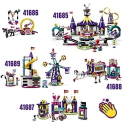 LEGO Friends Gli Stand del Luna Park Magico, Costruzioni per Bambini 6 Anni con 2 Mini Bamboline e 1 Micro-Doll, 41687