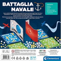 Clementoni - 16635 - Battaglia navale, colpisci e affonda la flotta - gioco da tavolo bambini 6 anni, gioco in scatola per tutta