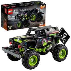 LEGO Technic Monster Jam Grave Digger e Buggy Fuoristrada con Motore Pull-Back, Giocattoli 2 in 1 da Costruzione, 42118