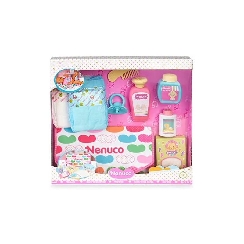 Nenuco- Borsa Cambio, Accessori per Cambiare Il Pannolino, Bambine/i a Partire da 3 Anni, Multicolore, 700016293