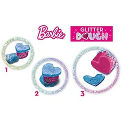 Lisciani Giochi - Barbie Glitter Dough Multipack 3 Vasetti, 88836