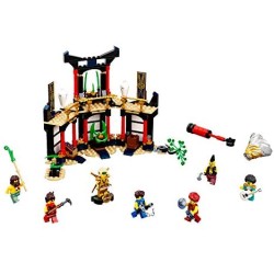 LEGO Ninjago Il Torneo degli Elementi, Playset Tempio con Piattaforma da Battaglia e Minifigure d oro di Lloyd, 71735