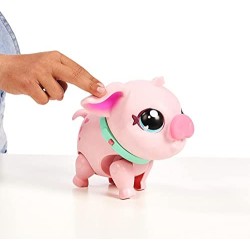 Giochi Preziosi - My Pet Pig - Little Live Pets, Piggly Il mio piccolo maialino, animale interattivo che cammina, balla, mangia,