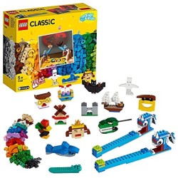 LEGO Classic - Mattoncini e Luci, Set Teatrale delle Marionette delle Ombre con Mattoncini Leggeri, LG11009