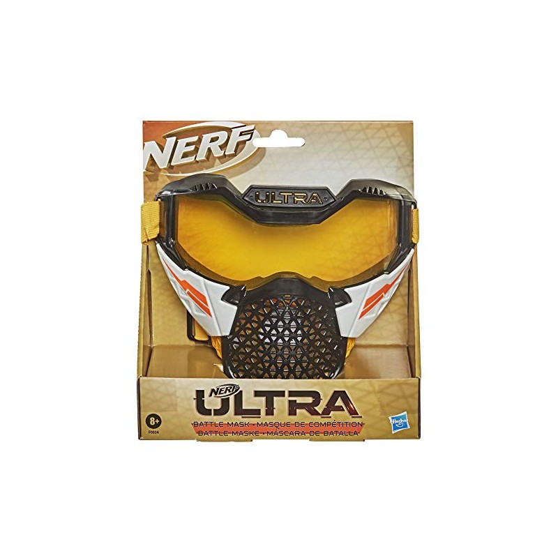 Hasbro - Nerf Ultra Maschera da battaglia con cinghia regolabile, design traspirante, Protezione per il volto per i combattenti 