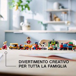 LEGO Classic Mattoncini e Ruote, Set di Costruzioni per Bambini 4 Anni con Macchinine Giocattolo, Trenino, Robot, 11014