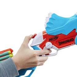 Hasbro- Nerf DinoSquad Tricera-blast, blaster con alloggiamento per caricamento di 3, 12 Nerf,F0803EU4