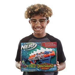 Hasbro-Nerf DinoSquad Stegosmash, blaster con supporto per 4, 5 dardi Nerf ufficiali, design Stegosauro spinoso, F0805EU4