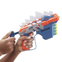 Hasbro-Nerf DinoSquad Stegosmash, blaster con supporto per 4, 5 dardi Nerf ufficiali, design Stegosauro spinoso, F0805EU4