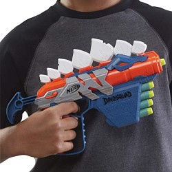 Hasbro-Nerf DinoSquad Stegosmash, blaster con supporto per 4, 5 dardi Nerf ufficiali, design Stegosauro spinoso, F0805EU4