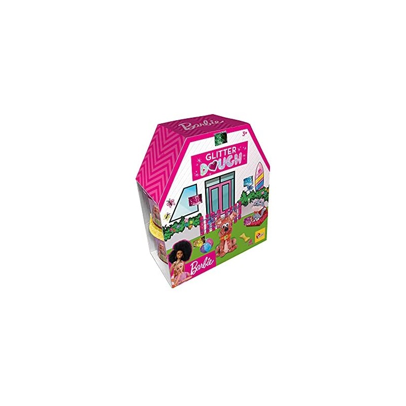 Lisciani Giochi - Barbie Glitter Dough Multipack 5 Vasetti, 88850