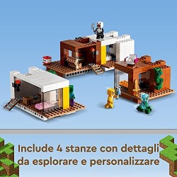 LEGO Minecraft La Casa sull Albero Moderna, Giocattoli per Bambini di 9 Anni con il Personaggio di Charged Creeper, 21174