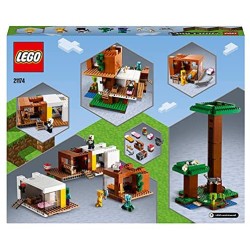 LEGO Minecraft La Casa sull Albero Moderna, Giocattoli per Bambini di 9 Anni con il Personaggio di Charged Creeper, 21174