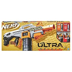 Hasbro - Nerf Ultra - Select, blaster completamente motorizzato, lancia a distanza o con precisione, include caricatori e dardi,