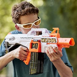 Hasbro - Nerf Ultra - Select, blaster completamente motorizzato, lancia a distanza o con precisione, include caricatori e dardi,