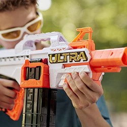 Hasbro - Nerf Ultra - Select, blaster completamente motorizzato, lancia a distanza o con precisione, include caricatori e dardi,