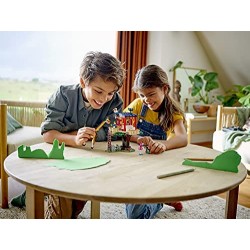 LEGO Creator 3 in 1 Casa sull’Albero del Safari, Catamarano, Biplano, Kit di Costruzione con Nave, Aereo, Giraffa e Leone, 31116