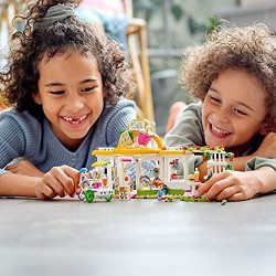 LEGO Friends Il Caffè Biologico di Heartlake, Set Educativo con 3 Mini Bamboline, Giocattoli per Bambini di 6 Anni, 41444