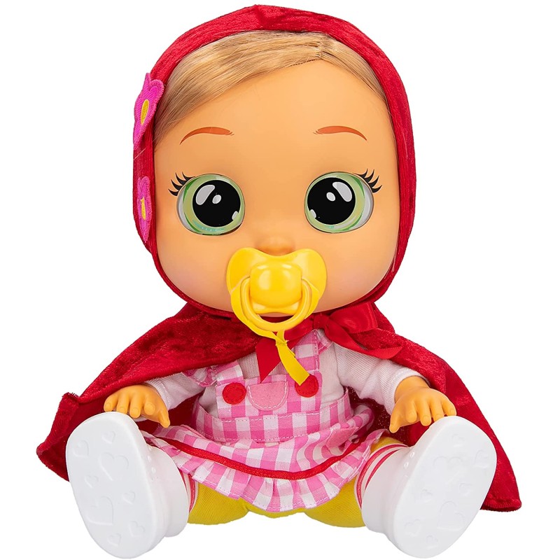 IMC Toys - CRY BABIES Storyland Scarlet, Bambola interattiva che piange lacrime vere, ispirata in una fiaba classica, con access