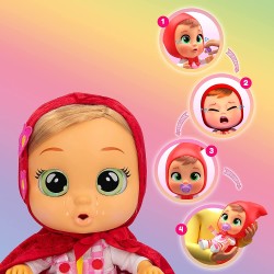 IMC Toys - CRY BABIES Storyland Scarlet, Bambola interattiva che piange lacrime vere, ispirata in una fiaba classica, con access