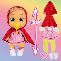 IMC Toys - CRY BABIES Storyland Scarlet, Bambola interattiva che piange lacrime vere, ispirata in una fiaba classica, con access