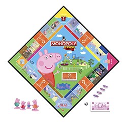 Hasbro - Monopoly Junior: Peppa Pig Edition, gioco da tavolo per 2-4 giocatori, per bambini dagli 5 anni in su, F16561031