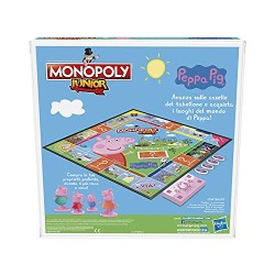 Hasbro - Monopoly Junior: Peppa Pig Edition, gioco da tavolo per 2-4 giocatori, per bambini dagli 5 anni in su, F16561031