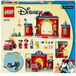 LEGO Disney Mickey and Friends Autopompa e Caserma di Topolino e i Suoi Amici con un Camion dei Pompieri Giocattolo, 10776