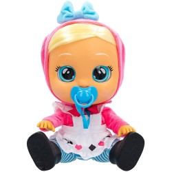 IMC Toys - CRY BABIES Storyland Alice, Bambola interattiva che piange lacrime vere, ispirata in una fiaba classica, con capelli 