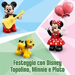 LEGO DUPLO Disney Il Treno del Compleanno di Topolino e Minnie con Torta e Palloncini, Giocattoli per Bambini, 10941