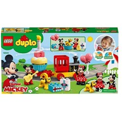 LEGO DUPLO Disney Il Treno del Compleanno di Topolino e Minnie con Torta e Palloncini, Giocattoli per Bambini, 10941