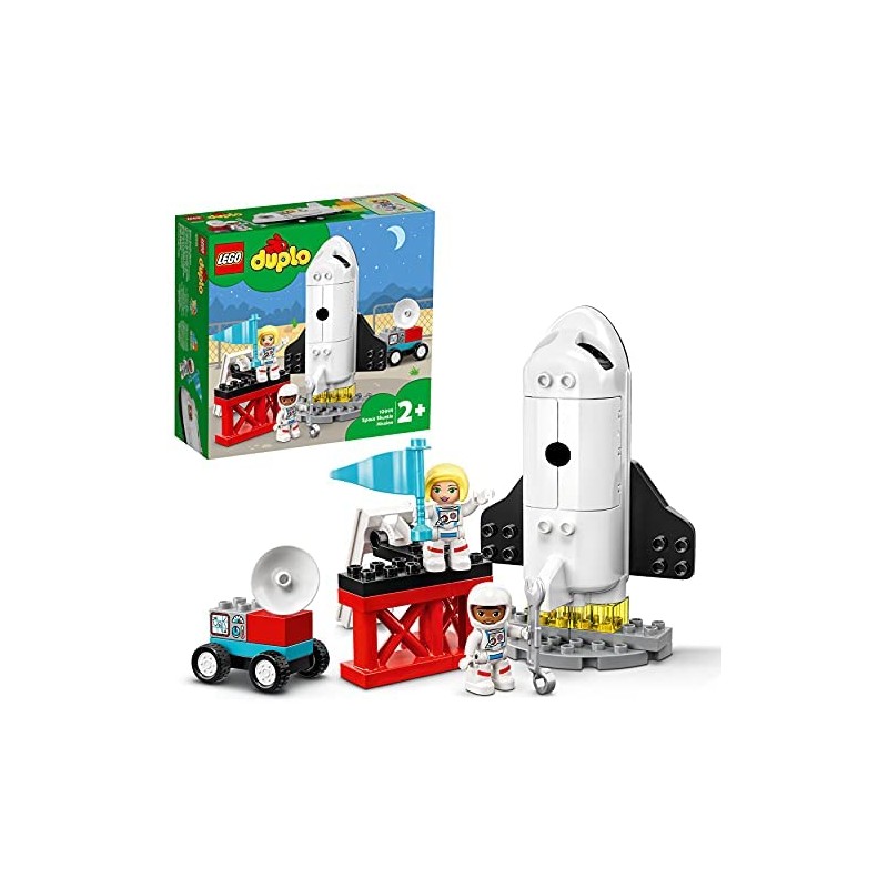 LEGO DUPLO Town Missione dello Space Shuttle, Set da Costruzione per Bambini 2 anni in su con Minifigure di Astronauti, 10944