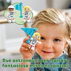 LEGO DUPLO Town Missione dello Space Shuttle, Set da Costruzione per Bambini 2 anni in su con Minifigure di Astronauti, 10944