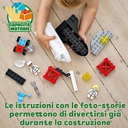 LEGO DUPLO Town Missione dello Space Shuttle, Set da Costruzione per Bambini 2 anni in su con Minifigure di Astronauti, 10944