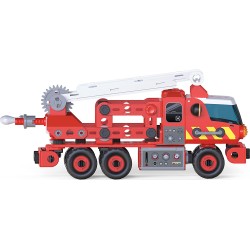 Spin Master - Meccano Junior, Kit di costruzioni Camion dei pompieri con luci e suoni, per bambini dai 5 anni in su, SP6056415