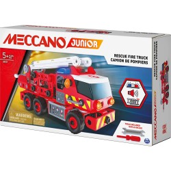 Spin Master - Meccano Junior, Kit di costruzioni Camion dei pompieri con luci e suoni, per bambini dai 5 anni in su, SP6056415