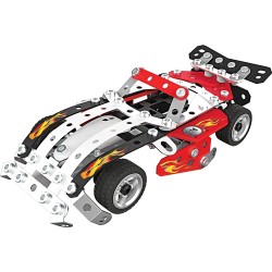 Spin Master - MECCANO Multimodello da 10, kit di costruzioni, Veicoli da Gara, 225 pezzi - dagli 8 anni, SP6060104