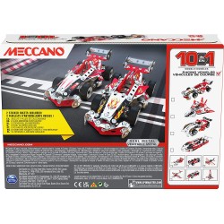 Spin Master - MECCANO Multimodello da 10, kit di costruzioni, Veicoli da Gara, 225 pezzi - dagli 8 anni, SP6060104