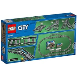 LEGO City Trains Scambi Ferroviari 6 Pezzi, Set di Accessori Aggiuntivi, 60238