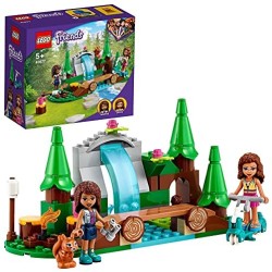 LEGO Friends La Cascata nel Bosco, Set di Costruzioni per Bambini di 5 Anni con le Mini Bamboline di Andrea e Olivia, 41677