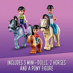 LEGO Friends Il Centro Equestre nel Bosco, Scuderia dei Cavalli Giocattolo per Bambini di 7 Anni con 2 Mini Bamboline, 41683