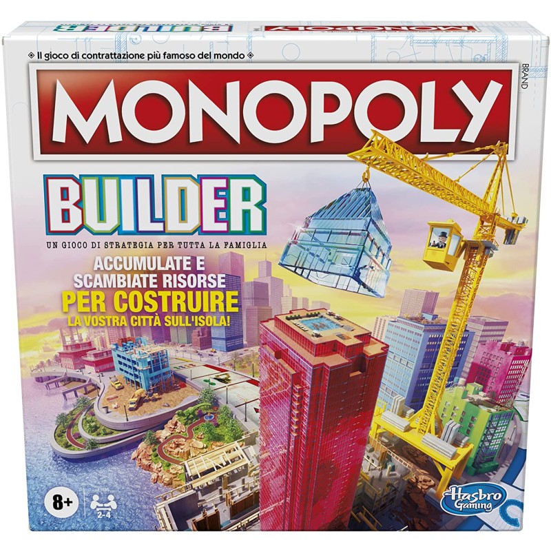 Hasbro - Monopoly - Builder, gioco da tavolo Monopoly per bambini dagli 8 anni in su, F1696103