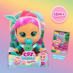 CRY BABIES Storyland Piggy - Bambola interattiva che piange lacrime vere, 81932IM